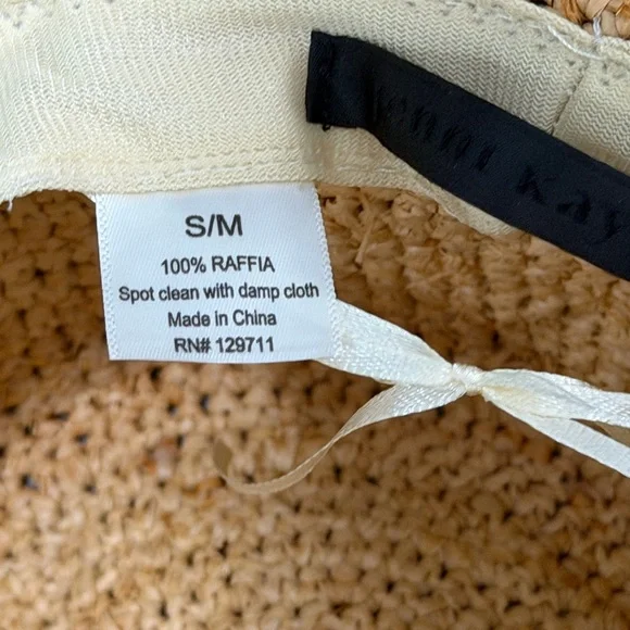 NEW Jenni Kayne $195 Woven Crochet Raffia Sun Hat Natural Size Small/ Medium - Picture 14 of 15